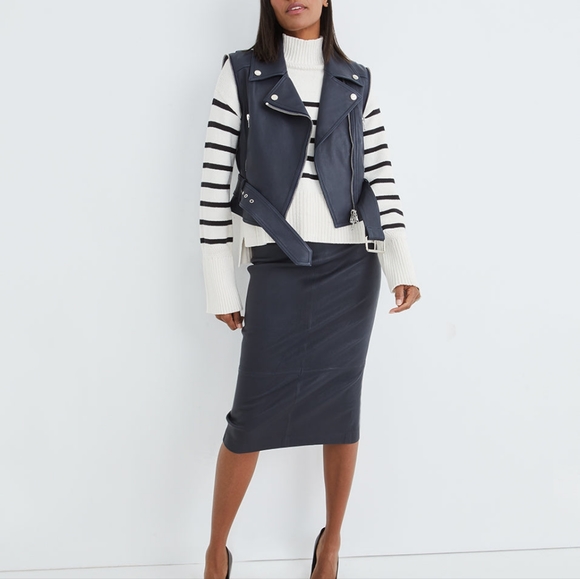 Veronica Beard Jylan Leather Motto Jacket - Picture 4 of 7